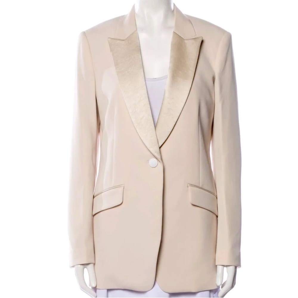 Rag & Bone Blazer Jacket Cream Beige Lined Peak Collar Women’s 8
